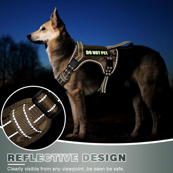 WINSEE Tactical Dog Harness No Pull Reflective Molle System-5