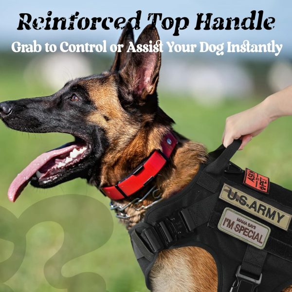 GLOBEGOU Dog Vest Harness Military Nylon Large Breed Control-3