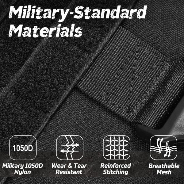 GLOBEGOU Dog Vest Harness Military Nylon Large Breed Control-1
