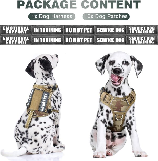 WINSEE Tactical Dog Harness No Pull Reflective Molle System-1
