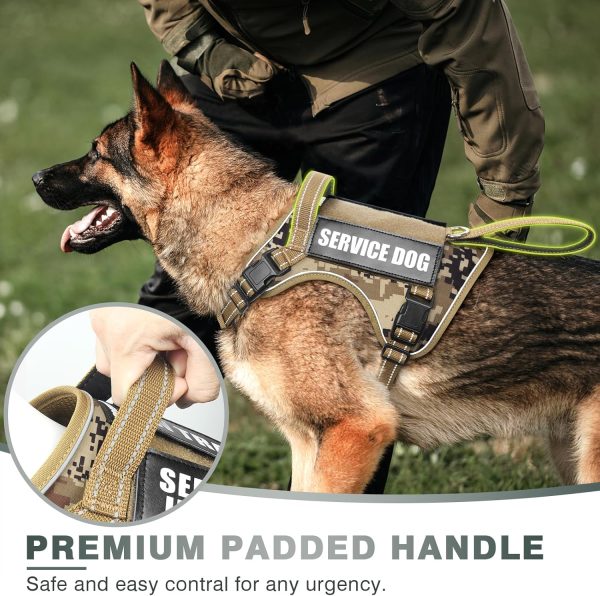WINSEE Tactical Dog Harness No Pull Reflective Molle System-2
