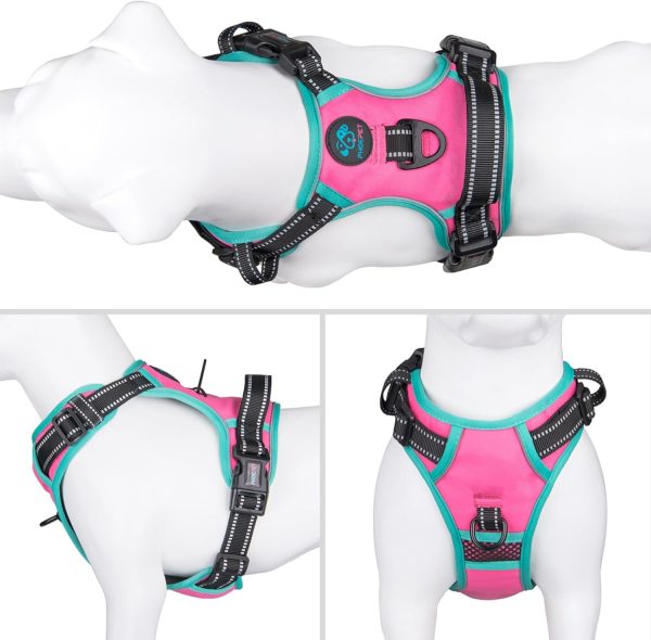 PHOEPET Dog Harness No Pull Reflective Pet Vest Harness-1