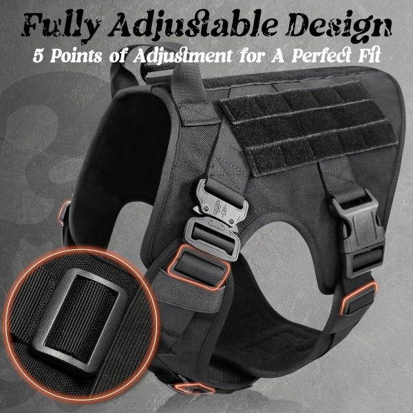 GLOBEGOU Dog Vest Harness Military Nylon Large Breed Control-6