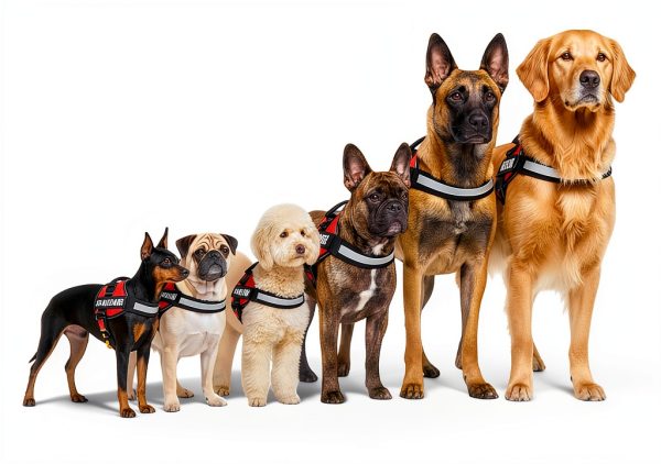 ALBCORP Service Dog Vest Reflective Nylon Harness Adjustable-2