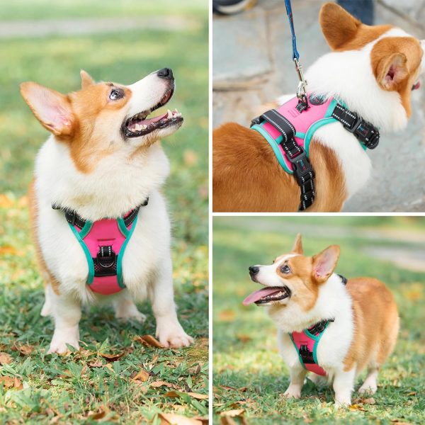 PHOEPET Dog Harness No Pull Reflective Pet Vest Harness-5