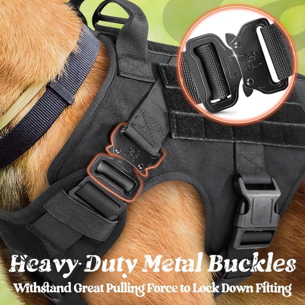 GLOBEGOU Dog Vest Harness Military Nylon Large Breed Control-2