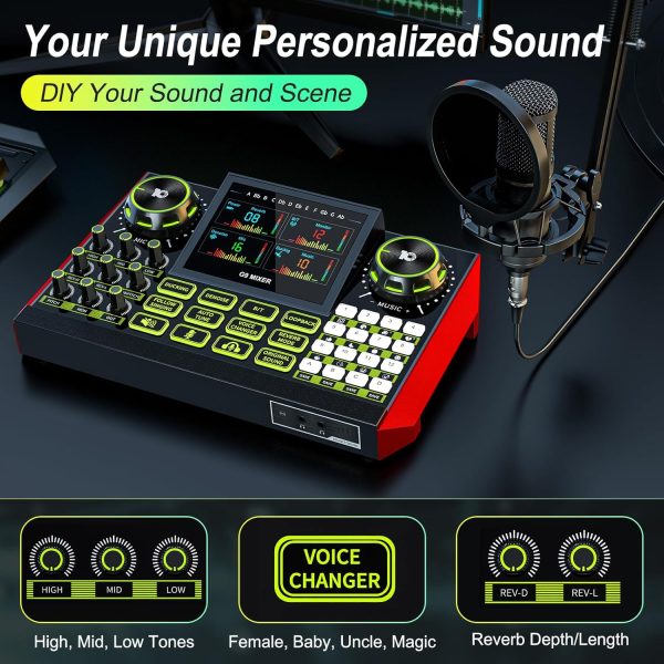 Podcast Microphone Bundle G9 BM800 3.5mm Boom Arm-2