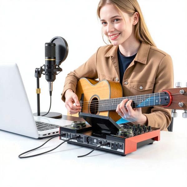 G10 DJ Mixer with 4.5inch LCD for Podcasters-7