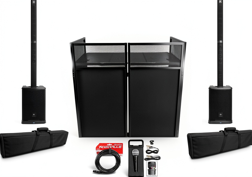 JBL Floorstanding Speakers in a DJ setup