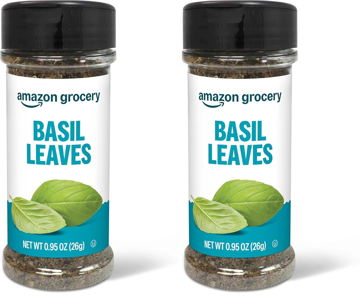 Amazon Basil Leaves container on a kitchen counter