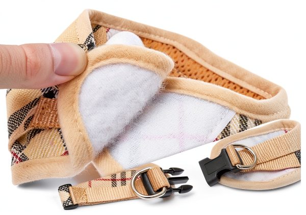 PUPTECK Dog Harness No Pull Step In Reflective Plaid Vest-2