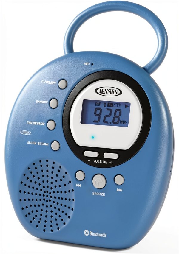 Jensen Portable Shower Radio Bluetooth 3.0 AM FM-0