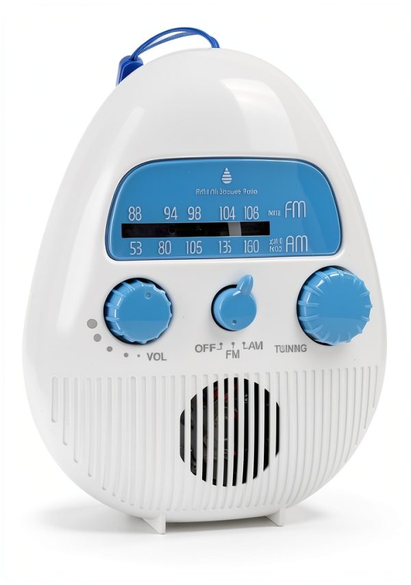Zunate Portable Shower Radio ABS Material Water Resistant-7