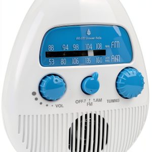 Zunate Portable Shower Radio ABS Material Water Resistant-0
