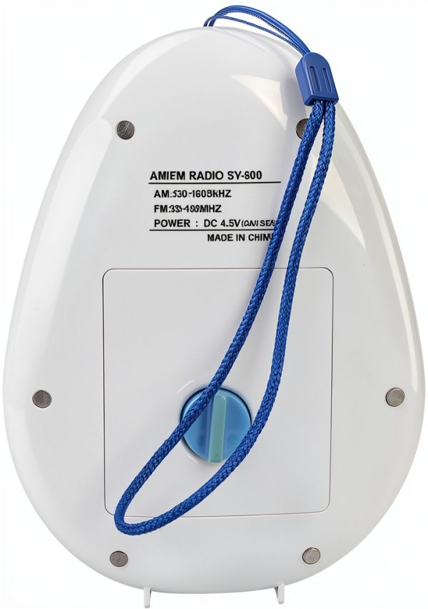 Zunate Portable Shower Radio ABS Material Water Resistant-8