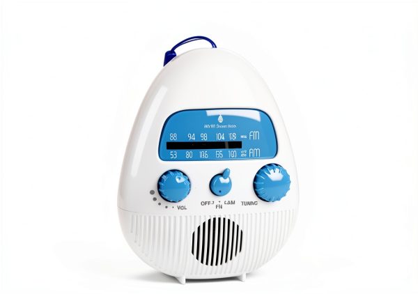 Zunate Portable Shower Radio ABS Material Water Resistant-6