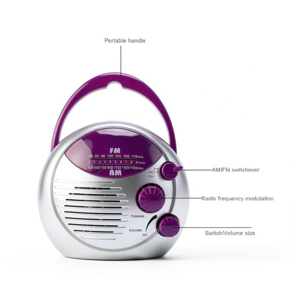 Pomya Portable Shower Radio ABS Material-1