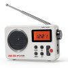 EMVANV Portable Shower Radio White 2.4inch HD LCD Display with-1