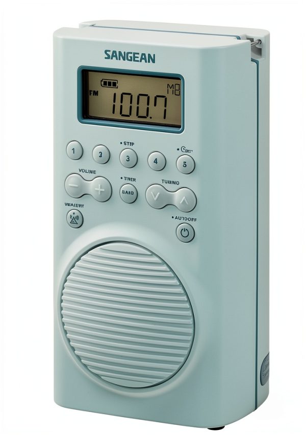 Sangean H205TQ Portable Shower Radio White AM/FM/WX with NOAA Alerts-1