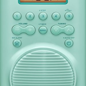 Sangean H205TQ Portable Shower Radio White AM/FM/WX with NOAA Alerts-0