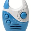 Herxsin Waterproof Shower Radio White Blue Portable AM/FM Top Handle-0