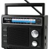 Portable AM FM Radio PRUNUS J136 Lightweight Dual Power-0
