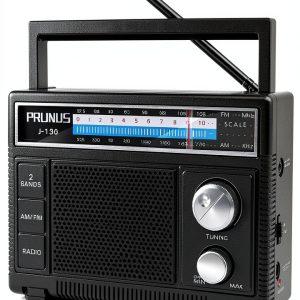 Portable AM FM Radio PRUNUS J136 Lightweight Dual Power-0