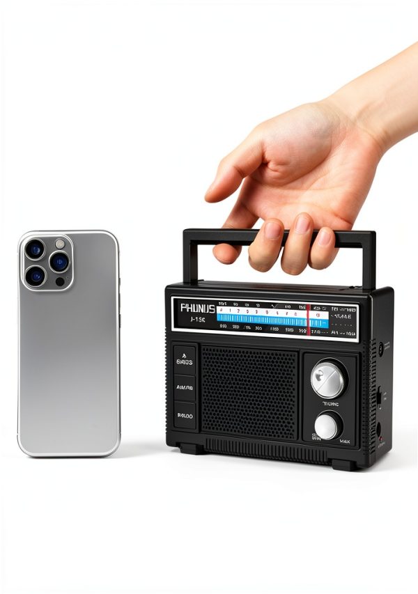 Portable AM FM Radio PRUNUS J136 Lightweight Dual Power-1