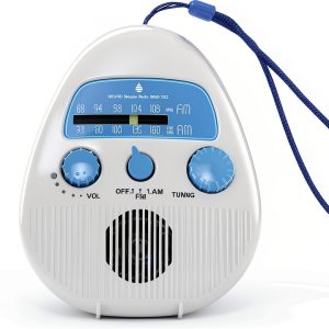 Portable Shower Radio ASHATA ABS Waterproof Speaker-0