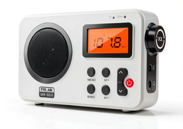 Portable Shower Radio UXELY AM/FM 2.4" HD Display Headphone Jack-1