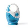 Herxsin Waterproof Shower Radio White Blue Portable AM/FM Top Handle-6