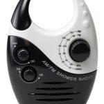 EKDJKK Waterproof Shower Radio Black Portable FM AM with Top Handle-0