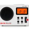 EMVANV Portable Shower Radio White 2.4inch HD LCD Display with-7