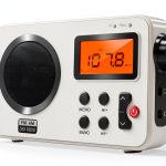 Portable Shower Radio UXELY AM/FM 2.4" HD Display Headphone Jack-0