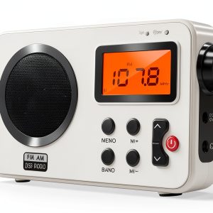 Portable Shower Radio UXELY AM/FM 2.4" HD Display Headphone Jack-0