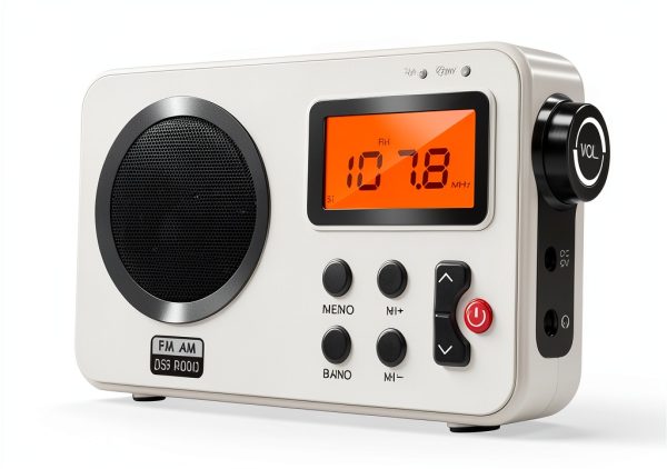 Portable Shower Radio UXELY AM/FM 2.4" HD Display Headphone Jack-0