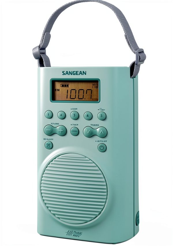 Sangean H205TQ Portable Shower Radio White AM/FM/WX with NOAA Alerts-2