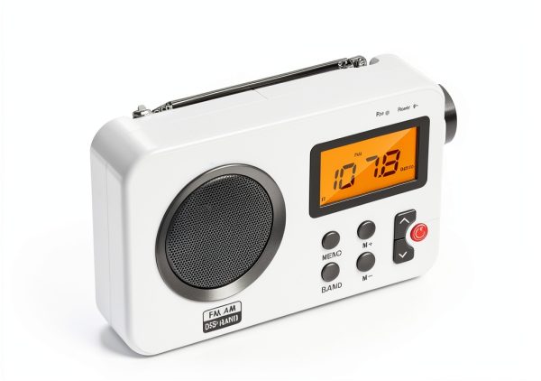 Portable Shower Radio UXELY AM/FM 2.4" HD Display Headphone Jack-3
