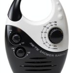 Portable Shower Radio HONUTIGE Waterproof AM FM with Hanging Handle-0
