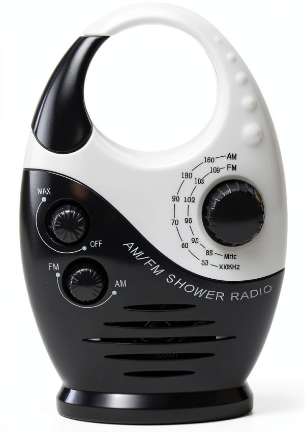 Portable Shower Radio HONUTIGE Waterproof AM FM with Hanging Handle-0