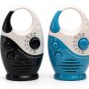 Herxsin Waterproof Shower Radio White Blue Portable AM/FM Top Handle-5