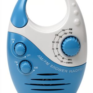 Shower Radio EKDJKK Portable Waterproof Model EKDJKK-SR100 White Blue-0