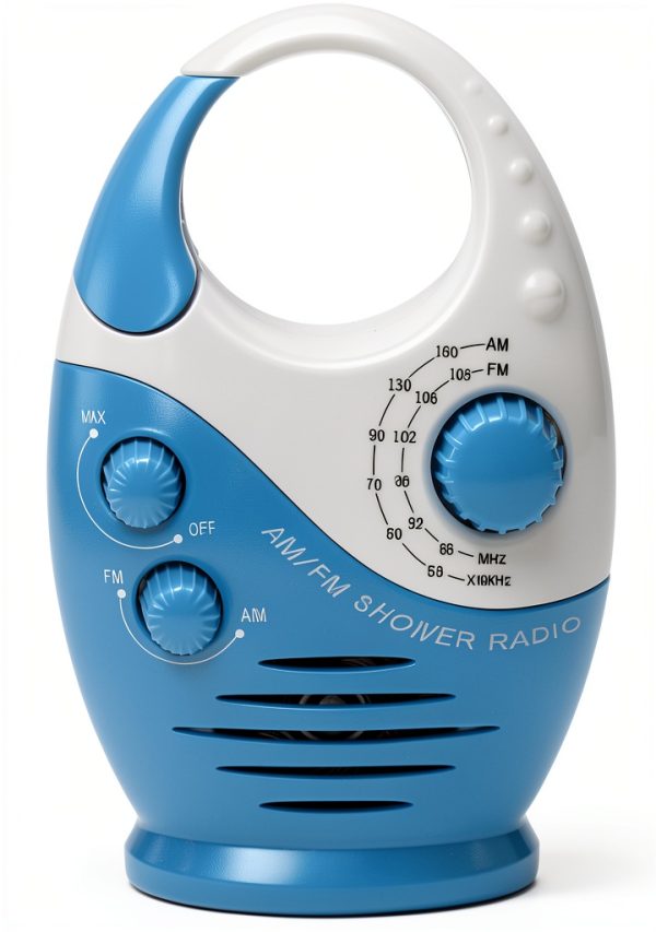 Shower Radio EKDJKK Portable Waterproof Model EKDJKK-SR100 White Blue-0