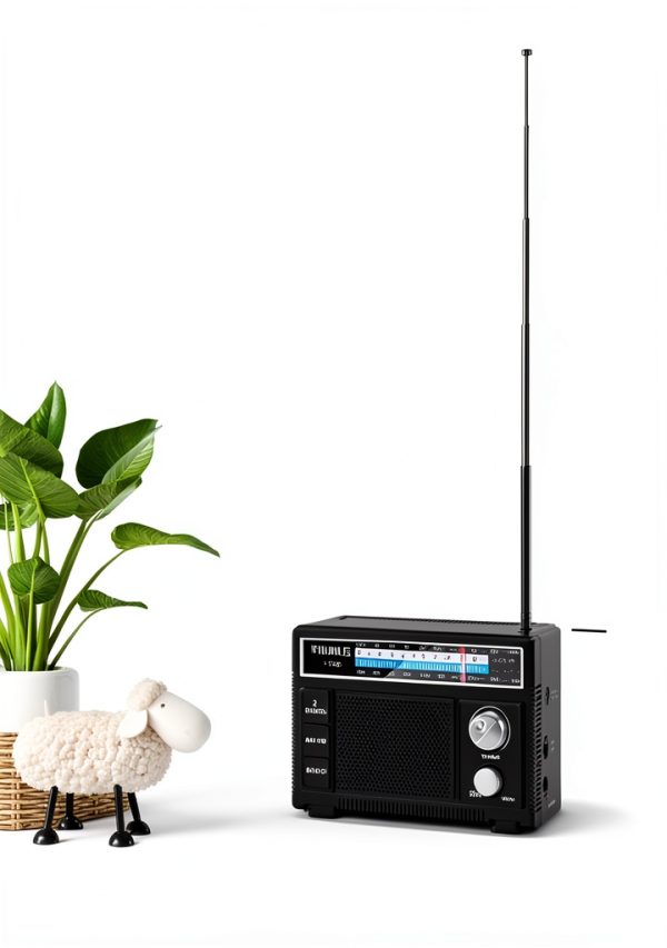 Portable AM FM Radio PRUNUS J136 Lightweight Dual Power-3