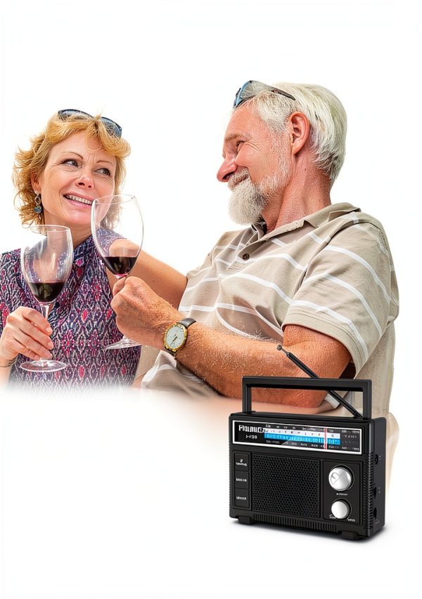 Portable AM FM Radio PRUNUS J136 Lightweight Dual Power-5