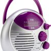 Portable Shower Radio Gazaar IPX4 Waterproof ABS Battery Replacement-3