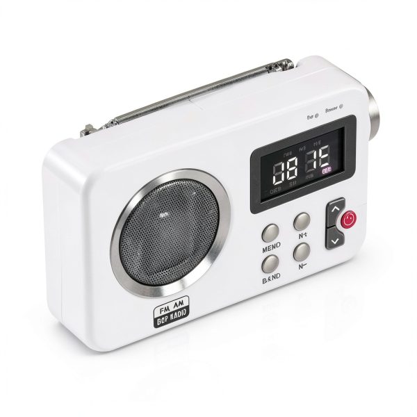 Portable Shower Radio UXELY AM/FM 2.4" HD Display Headphone Jack-7