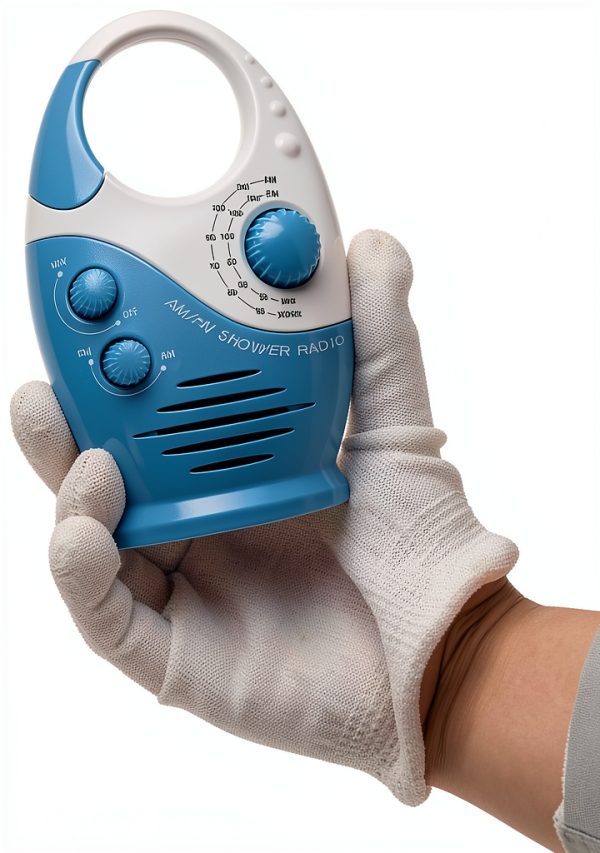 HONUTIGE Portable Shower Radio AM FM Waterproof 12.6x3.9in with-3