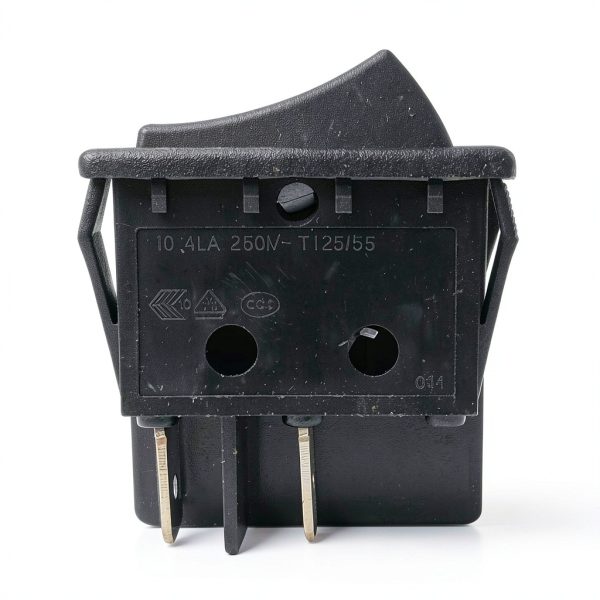 On/Off Boat Rocker Switch Canal R Series DPST 20 A 16 A 125 250VAC Replace Hongju Taiheng TH3 Defond DRH-2415-3 Replacement for A Variety Applications PA66 Black Easy Installation Durable-5