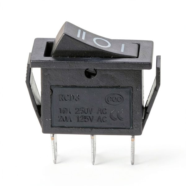 AC 16A/250V 20A/125V 3Pin SPDT ON-Off-ON 3 Position Snap Rocker Switch Black-4